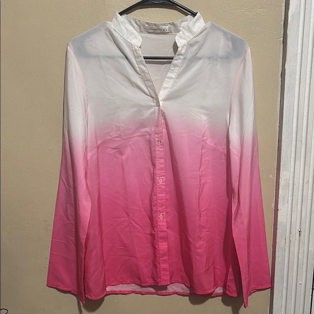 Elegant Pink Ombre Women's Top